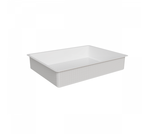 Корзина пластиковая new 540x412x90 GS белая